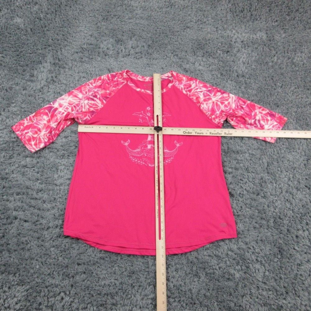 Reel Legends Shirt Womens Large Teal Pink Keep-It-Cool Lot of 2 Fishing Sun - Picture 10 of 16